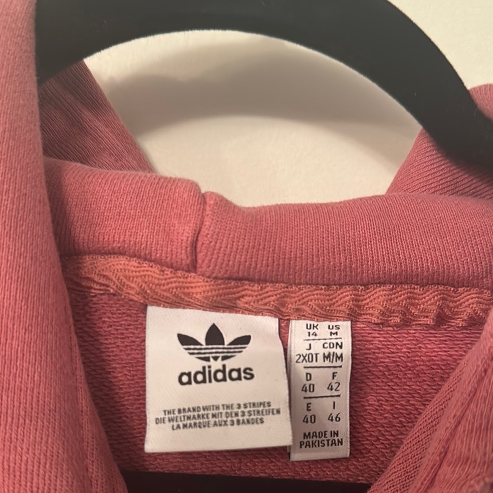 Adidas Pink Cropped Hoodie - Picture 4 of 4